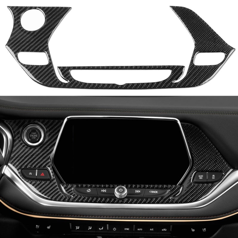 NVCNX Real Premium Carbon Fiber for ChevyChevrolet Blazer Accessories 20192022 2020 2021 LT 1LT 2LT 3LT RS Premier Car Dash Navigation Panel Cover Interior Trim Sticker Decal 1PC